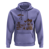 UFO Cowboy Cat Hoodie Vintage Graphic Retro Western Rodeo