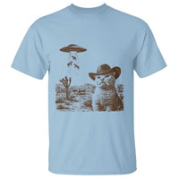 UFO Cowboy Cat T Shirt Vintage Graphic Retro Western Rodeo