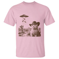 UFO Cowboy Cat T Shirt Vintage Graphic Retro Western Rodeo