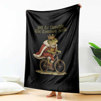 Chaotic Frog Meme Throw Blanket Off To Unsettle The Common Folk Vintage Unhinged Humor