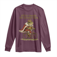 Chaotic Frog Meme Long Sleeve Shirt Off To Unsettle The Common Folk Vintage Unhinged Humor