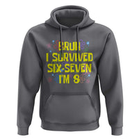 8th Birthday Hoodie Im 8 Year Old Bruh I Survived 67 Colorful Bubble Flower