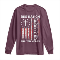 250 Years Anniversary Long Sleeve Shirt 250th Independence Day Freedom One Nation Under God US Flag