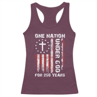 250 Years Anniversary Racerback Tank Top 250th Independence Day Freedom One Nation Under God US Flag