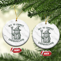 Wizard Frog Ceramic Ornament Funny Off to Commit Shenanigans