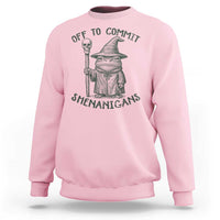 Wizard Frog Sweatshirt Funny Off to Commit Shenanigans