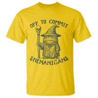 Wizard Frog T Shirt Funny Off to Commit Shenanigans