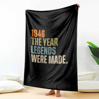 80th Birthday Gift For Men Throw Blanket Vintage 1946 80 Years Old Birthday