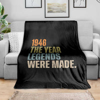 80th Birthday Gift For Men Throw Blanket Vintage 1946 80 Years Old Birthday