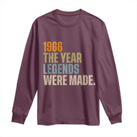 60th Birthday Gift For Men Long Sleeve Shirt Vintage 1966 60 Years Old Birthday