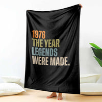 50th Birthday Gift For Men Throw Blanket Vintage 1976 50 Years Old Birthday