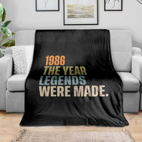 40th Birthday Gift For Men Throw Blanket Vintage 1986 40 Years Old Birthday