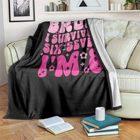 8th Birthday Girls Throw Blanket Bruh I Survived 67 Im 8 Year Old Six Seven