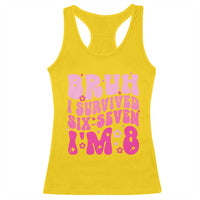 8th Birthday Girls Racerback Tank Top Bruh I Survived 67 Im 8 Year Old Six Seven
