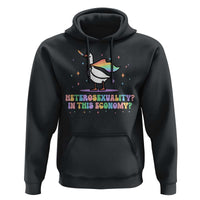 Rainbow Goose Heterosexuality in This Economy Hoodie LGBTQ Lesbian Pride - Wonder Print Shop