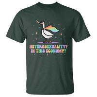 Rainbow Goose Heterosexuality in This Economy T Shirt LGBTQ Lesbian Pride - Wonder Print Shop