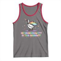 Rainbow Goose Heterosexuality in This Economy Tank Top LGBTQ Lesbian Pride - Wonder Print Shop