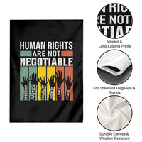 Human Rights Garden Flag Are Not Negotiable Retro Equality Statement - Wonder Print Shop