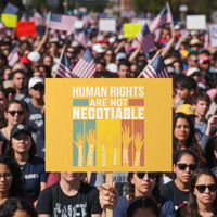 Human Rights Protest Sign Are Not Negotiable Retro Equality Statement - Wonder Print Shop