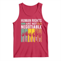 Human Rights Tank Top Are Not Negotiable Retro Equality Statement - Wonder Print Shop