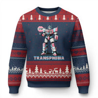 LGBTQ Trans Ugly Christmas Sweater Stop Transphobia Trans Rights Social Justice - Wonder Print Shop