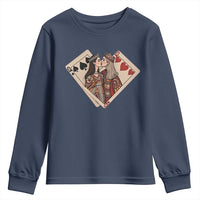 Lesbian Pride Youth Sweatshirt Vintage Kissing Cards Sapphic Art