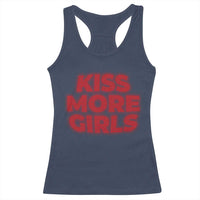 Lesbian Racerback Tank Top Kiss More Girls Funny Pride Month