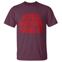 Lesbian T Shirt Kiss More Girls Funny Pride Month