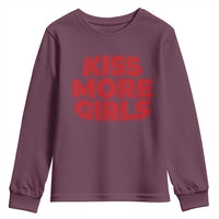 Lesbian Youth Sweatshirt Kiss More Girls Funny Pride Month