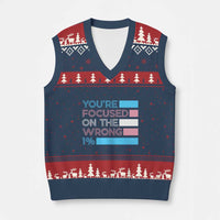 Trans Rights V-Neck Knit Sweater Vest Transgender LGBTQ Queer Pride Ally Social Justice - Wonder Print Shop