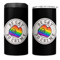 Be Gay Do Crime Rainbow Chameleon LGBTQ Pride Flag 4 in 1 Can Cooler Tumbler - Wonder Print Shop
