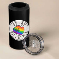 Be Gay Do Crime Rainbow Chameleon LGBTQ Pride Flag 4 in 1 Can Cooler Tumbler - Wonder Print Shop