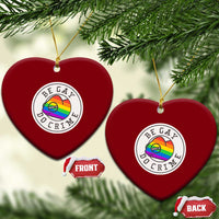 Be Gay Do Crime Rainbow Chameleon LGBTQ Pride Flag Ceramic Ornament - Wonder Print Shop