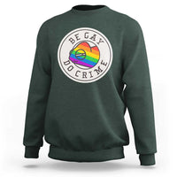 Be Gay Do Crime Rainbow Chameleon LGBTQ Pride Flag Sweatshirt - Wonder Print Shop