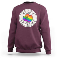 Be Gay Do Crime Rainbow Chameleon LGBTQ Pride Flag Sweatshirt - Wonder Print Shop