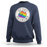 Be Gay Do Crime Rainbow Chameleon LGBTQ Pride Flag Sweatshirt - Wonder Print Shop