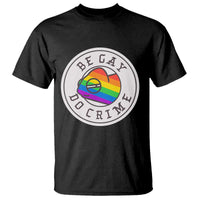 Be Gay Do Crime Rainbow Chameleon LGBTQ Pride Flag T Shirt - Wonder Print Shop
