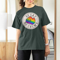 Be Gay Do Crime Rainbow Chameleon LGBTQ Pride Flag T Shirt For Women - Wonder Print Shop