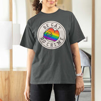 Be Gay Do Crime Rainbow Chameleon LGBTQ Pride Flag T Shirt For Women - Wonder Print Shop