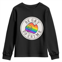 Be Gay Do Crime Rainbow Chameleon LGBTQ Pride Flag Youth Sweatshirt - Wonder Print Shop