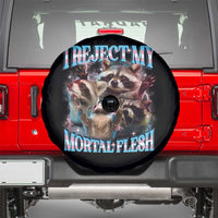 Funny LGBT Trans Pride Spare Tire Cover I Reject My Mortal Flesh Transgender Racoon Bootleg