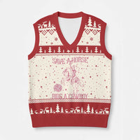 Save a Horse Ride A Cowboy V-Neck Knit Sweater Vest Funny Cowgirl Western Style