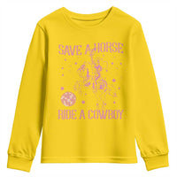 Save a Horse Ride A Cowboy Youth Sweatshirt Funny Cowgirl Western Style