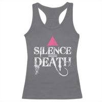Silence Death Racerback Tank Top LGBTQ Pride Month - Wonder Print Shop
