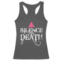 Silence Death Racerback Tank Top LGBTQ Pride Month - Wonder Print Shop