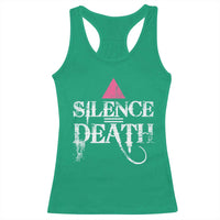 Silence Death Racerback Tank Top LGBTQ Pride Month - Wonder Print Shop