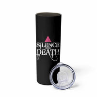 Silence Death Skinny Tumbler LGBTQ Pride Month - Wonder Print Shop