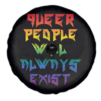 Queer Pride Spare Tire Cover Queer People Will Always Exist LGBTQIA Gay Ally - Wonder Print Shop