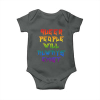 Queer Pride Baby Onesie Queer People Will Always Exist LGBTQIA Gay Ally - Wonder Print Shop