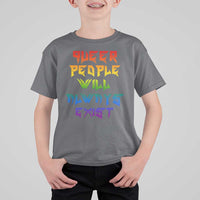 Queer Pride T Shirt For Kid Queer People Will Always Exist LGBTQIA Gay Ally - Wonder Print Shop